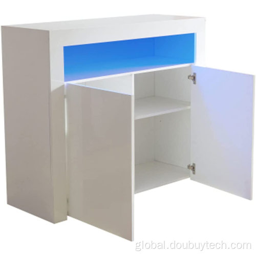 Kitchen Storage Cabinets High Gloss with LED Light Kitchen Cupboard Manufactory